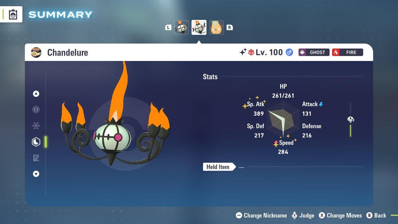 Chandelure Shiny Alpha 6IVs Battle Ready - Legends ZA