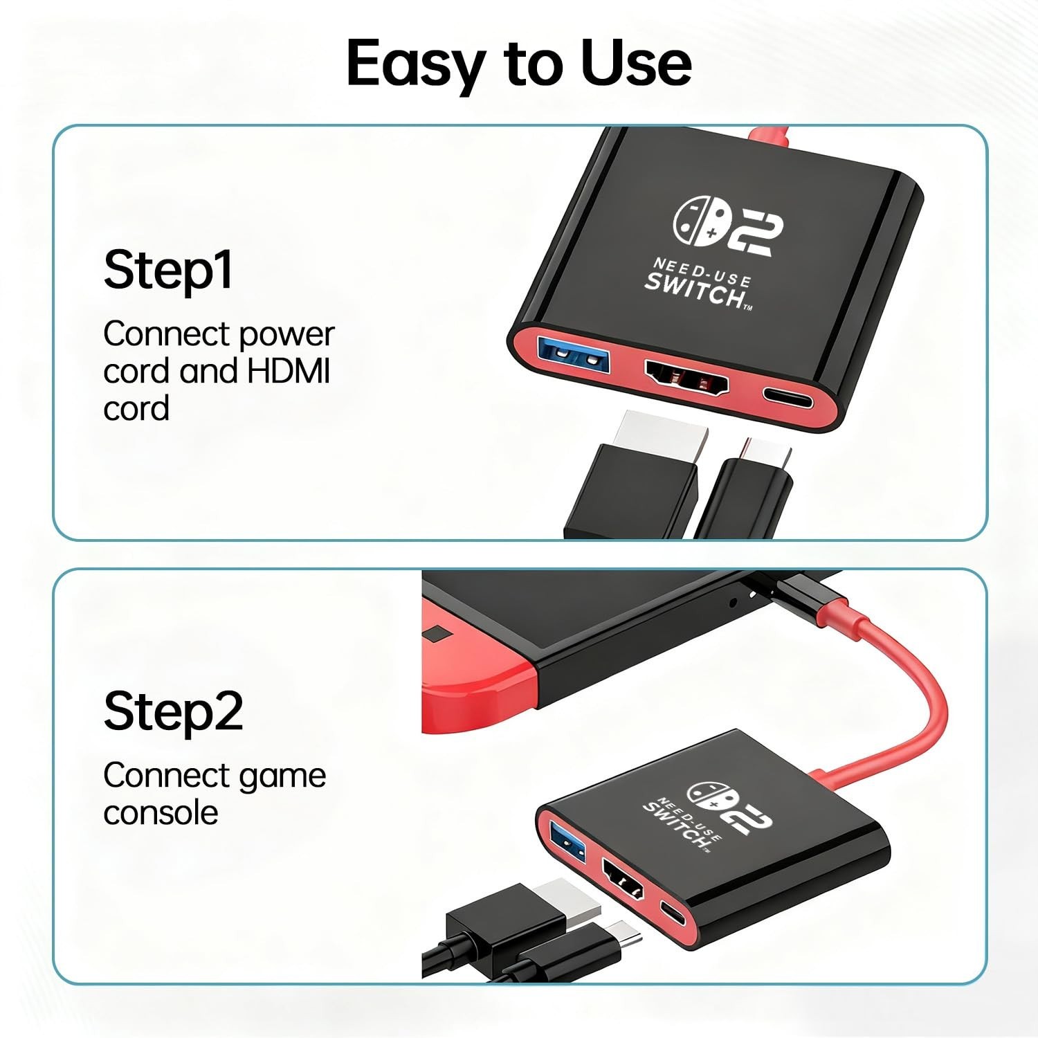 Switch 2 Dock for Nintendo Switch Docking Station, Upgrade for Nintendo Switc...