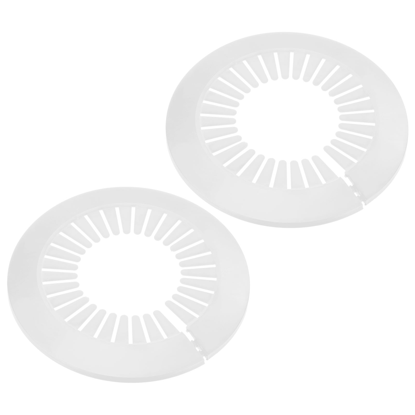 2-Pack Pipe Cover Decoration for 75mm-100mm Flange Water Pipe [White]