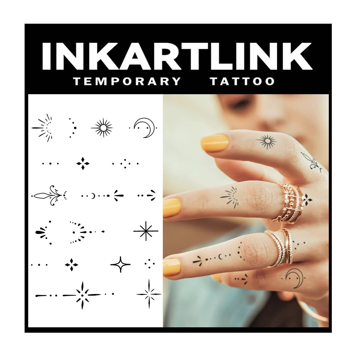 Tattoo Tech, 2 Sheets Medium Semi Permanent Tattoo, Adult Art Design Temporary T