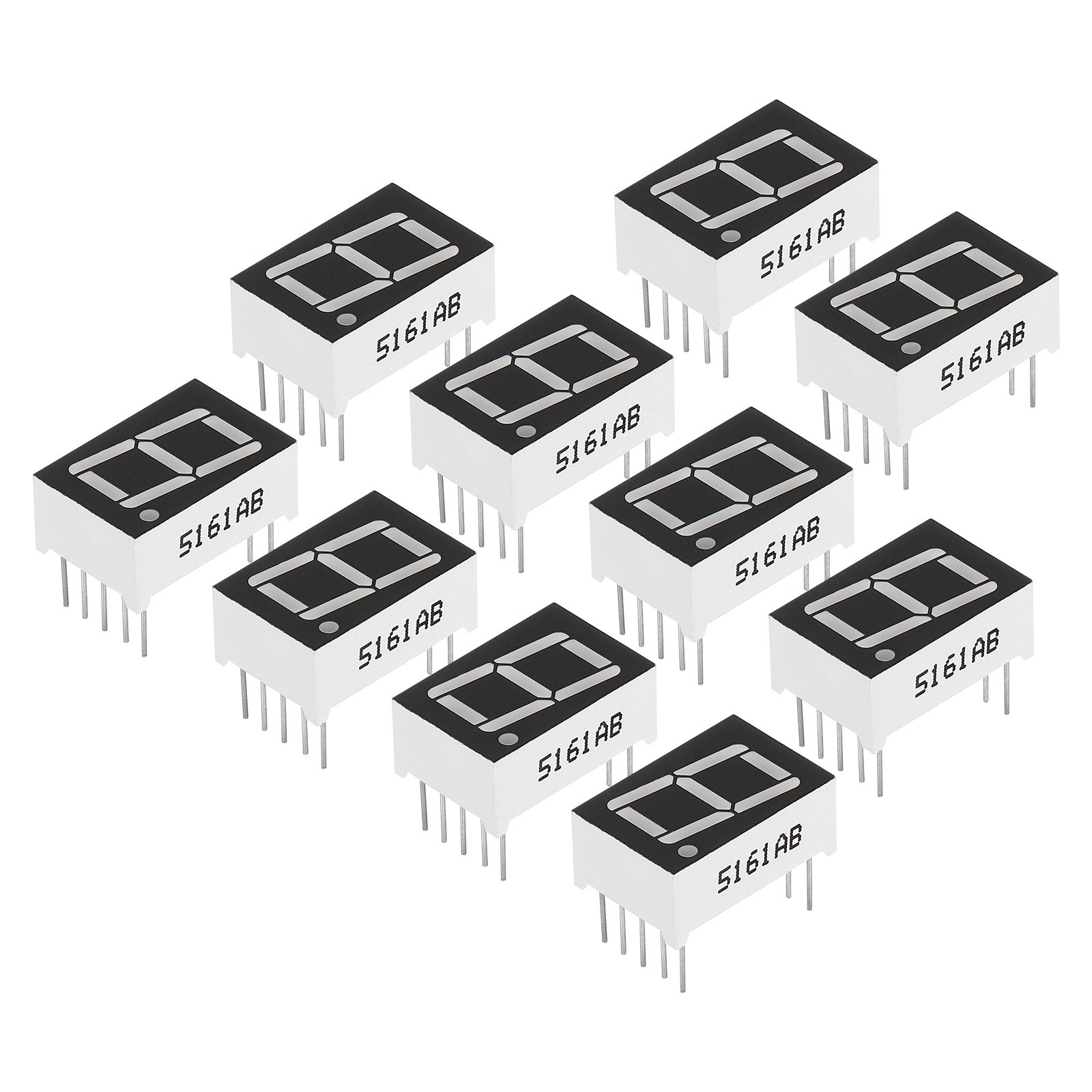 10Pcs 10Pin 0.5"x0.7"x0.3" Common Cathode 3.3V LED Display Digital Tube Blue