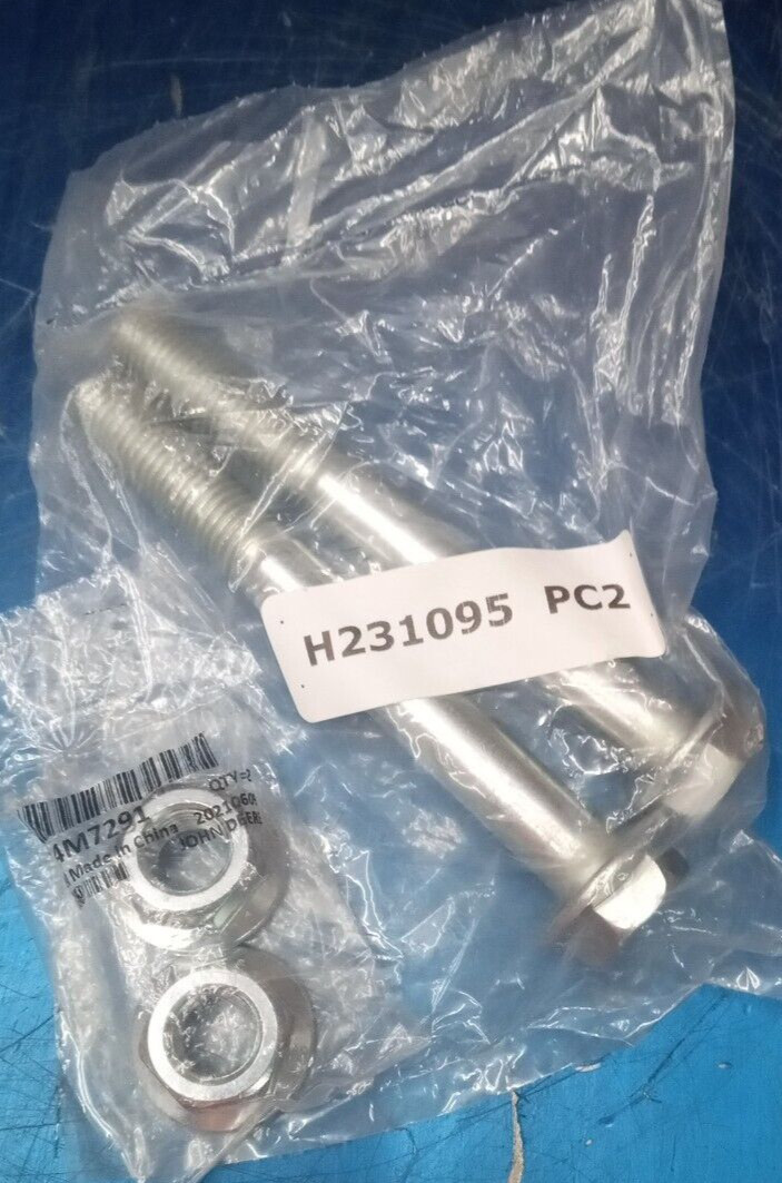 2x John Deere OEM Bolt # H231095 & 2x OEM NUT # 14M7291