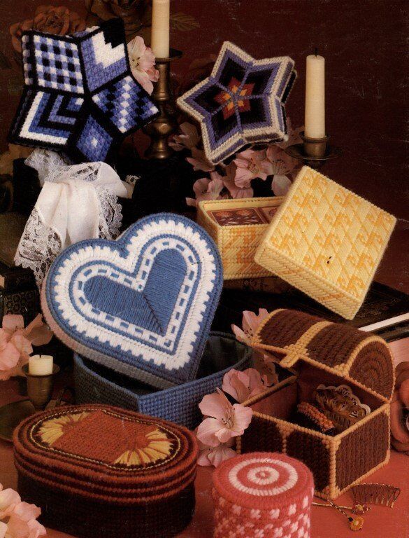 OOP!! LA NEEDLEPOINT BOXES FOR PLASTIC CANVAS 14 CUTE PROJECTS