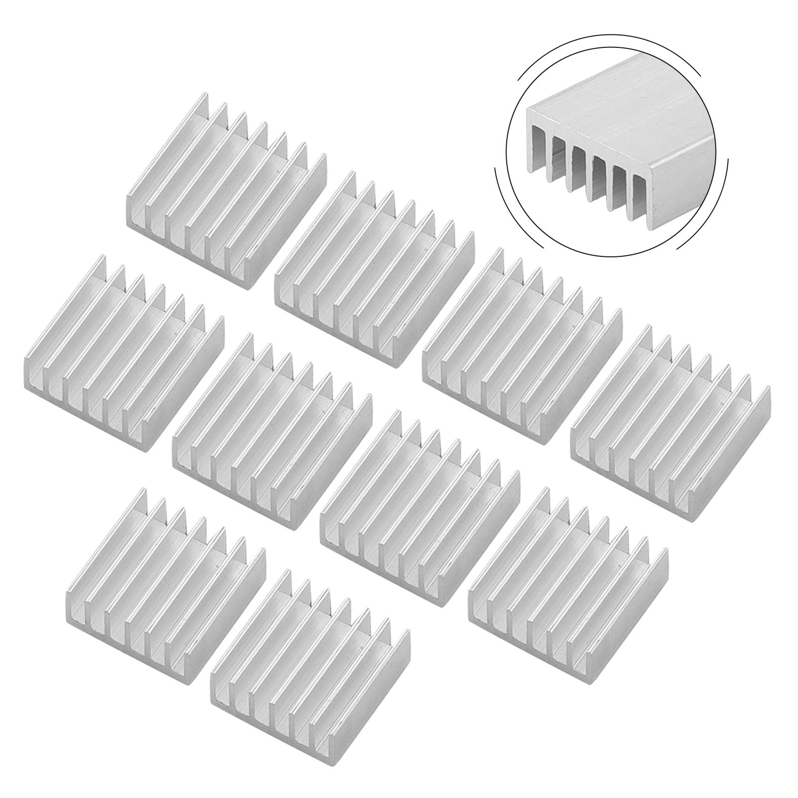 Computer Radiator Aluminum 10pcs 14x14x6mm Aluminum Heatsink Application
