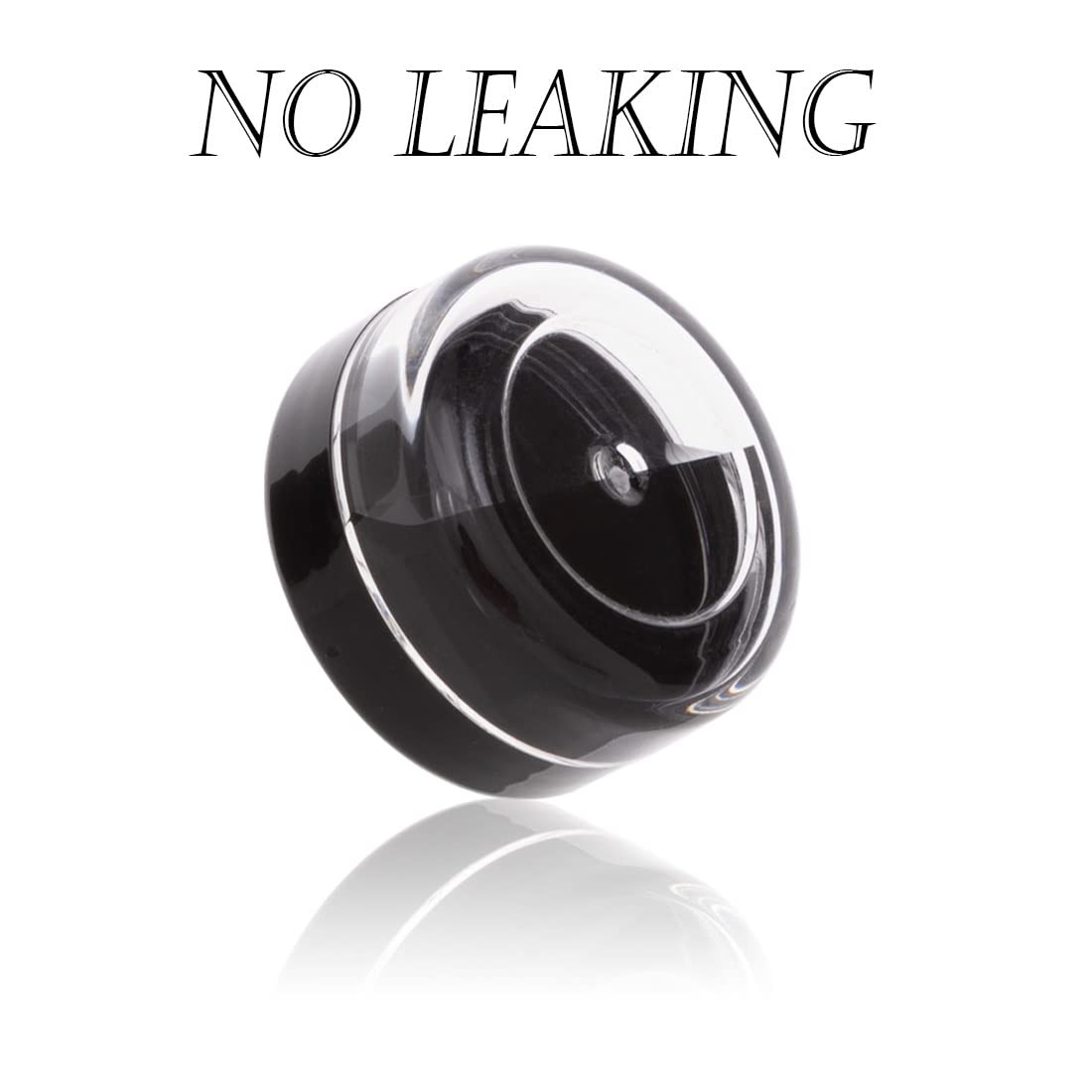 ZEJIA 10pcs Small Travel Containers, Black Sample Jars with 10pcs,
