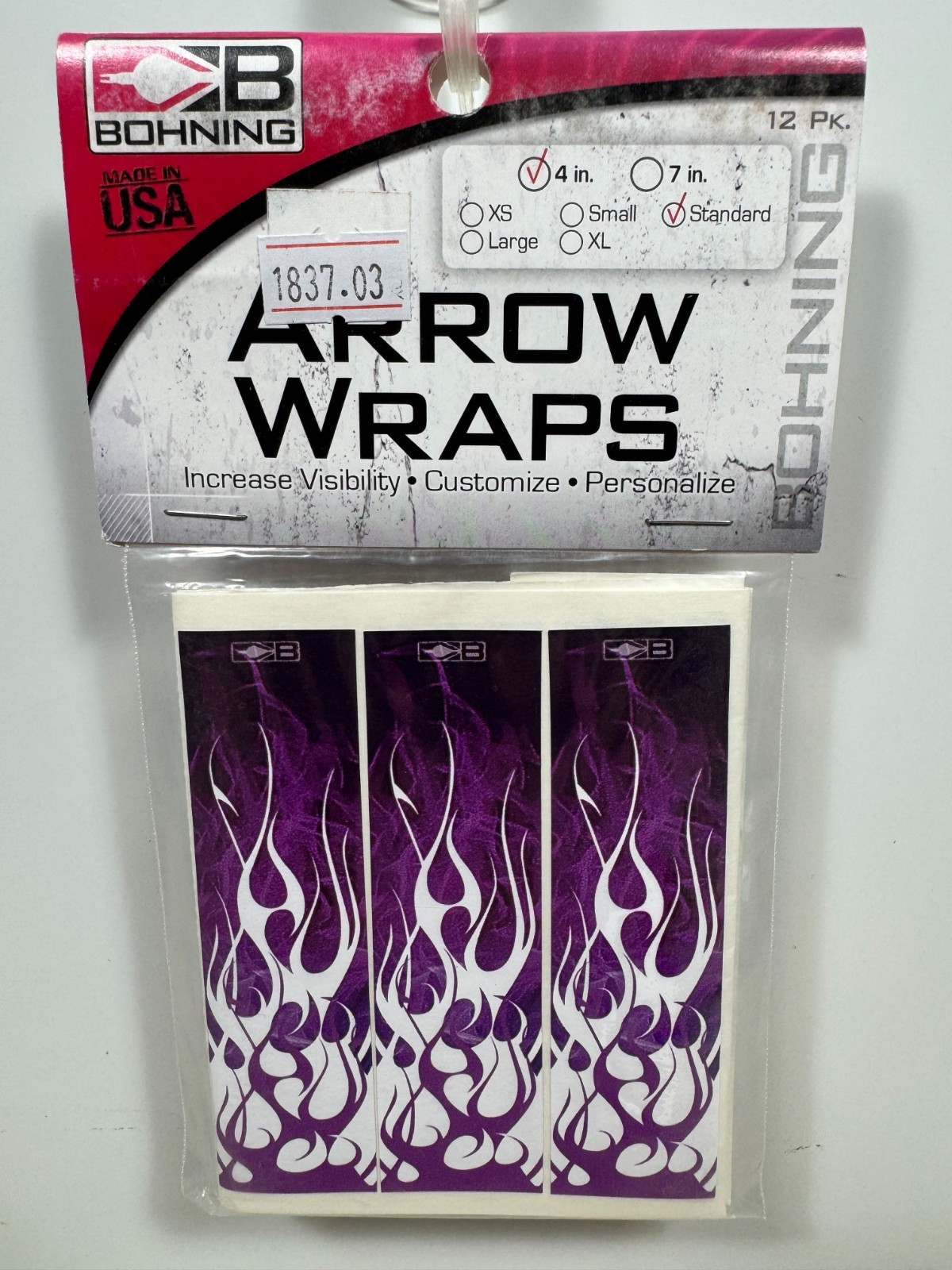 Bohning Arrow Wraps 4 Inch Standard 12-Pack USA Made - Multiple Patterns - NEW
