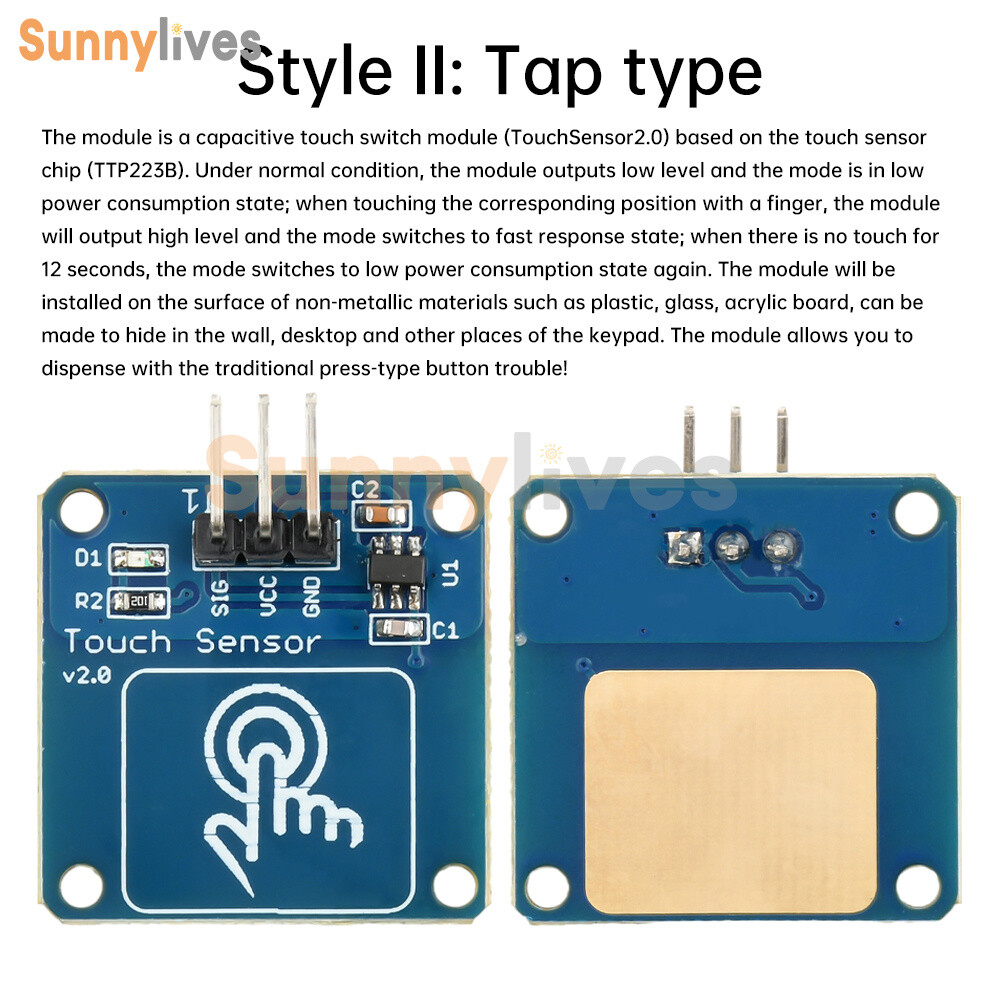 Capacitive Touch Module TTP223B Digital Touch Sensor Switch Module For Arduino