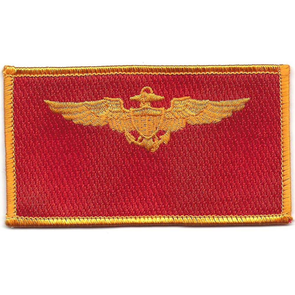 Aviaition Pilot Wings Gold Field Red Patch