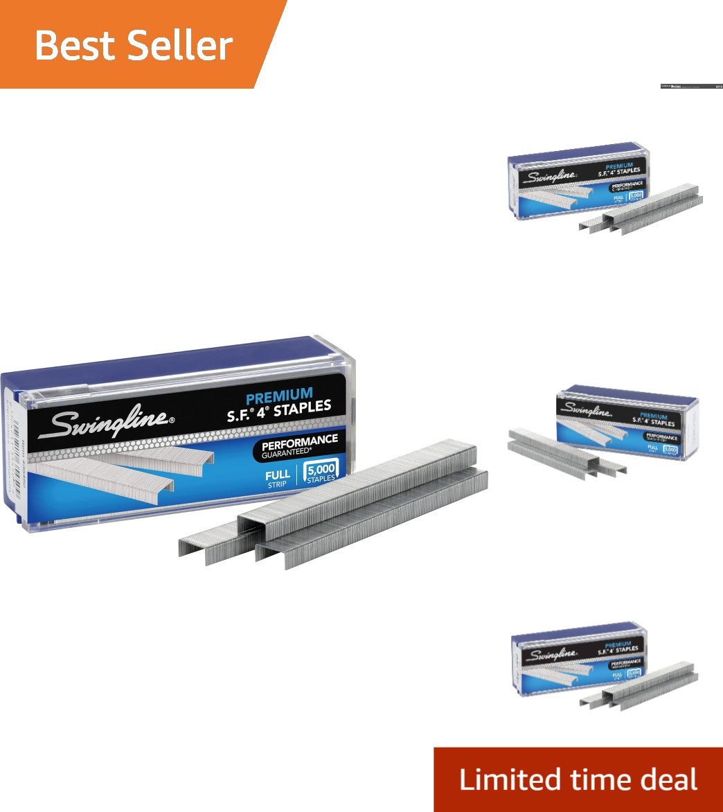 Durable S.F. 4 Staples with Chisel Points - 5,000 Count for Effortless Stapling