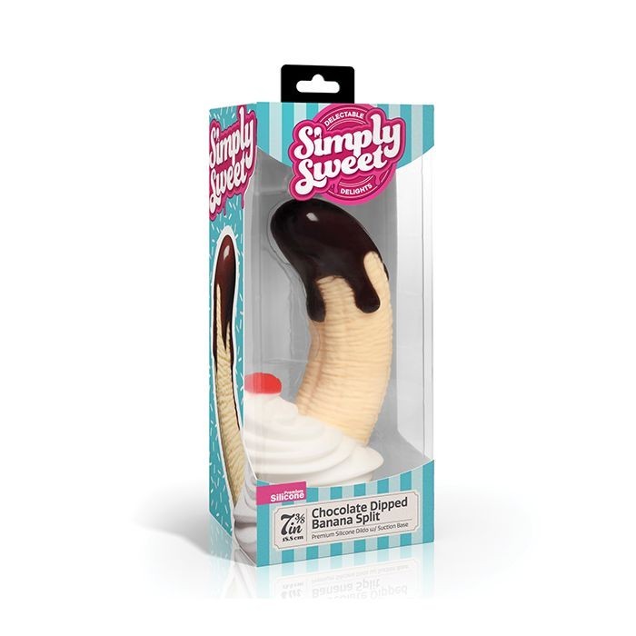 Simply Sweet Chocolate Dipped Banana Split Premium Silicone Dildo