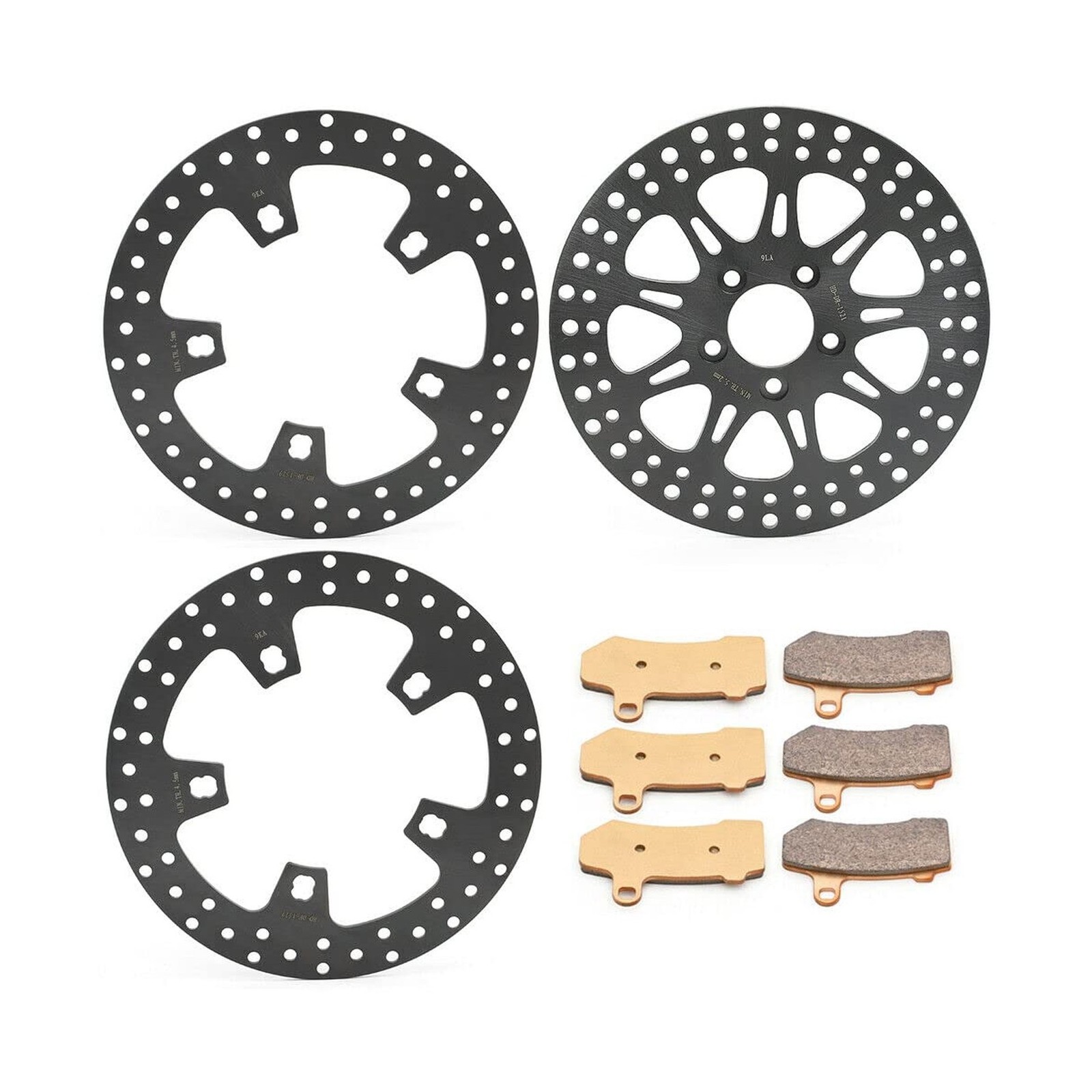 TOFR 11.8" Front Rear Brake Rotors Pads for Harley Touring Electra Glide Road...