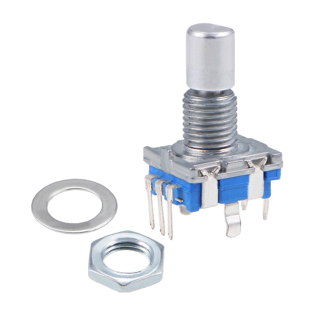 360 Degree Rotary Encoder Code Switch Digital 7 Pins 8mm D-Shaft 10pcs
