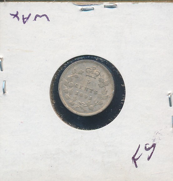CANADA - 5 CENT - 1891 - SILVER #4937