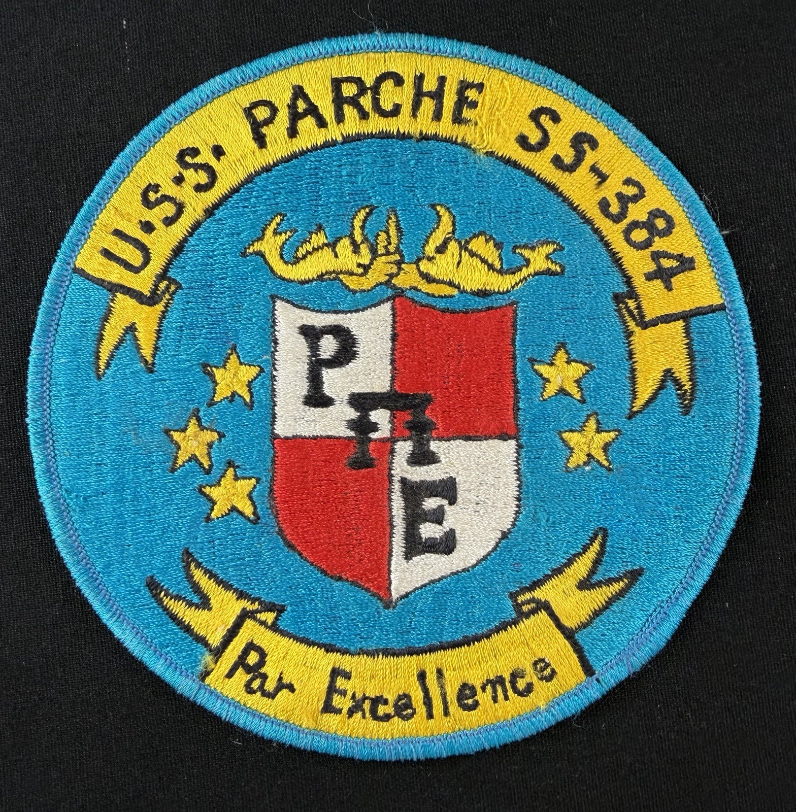 WWII USN Submarine Patch - USS Parche - SS 384 - Par Excellence