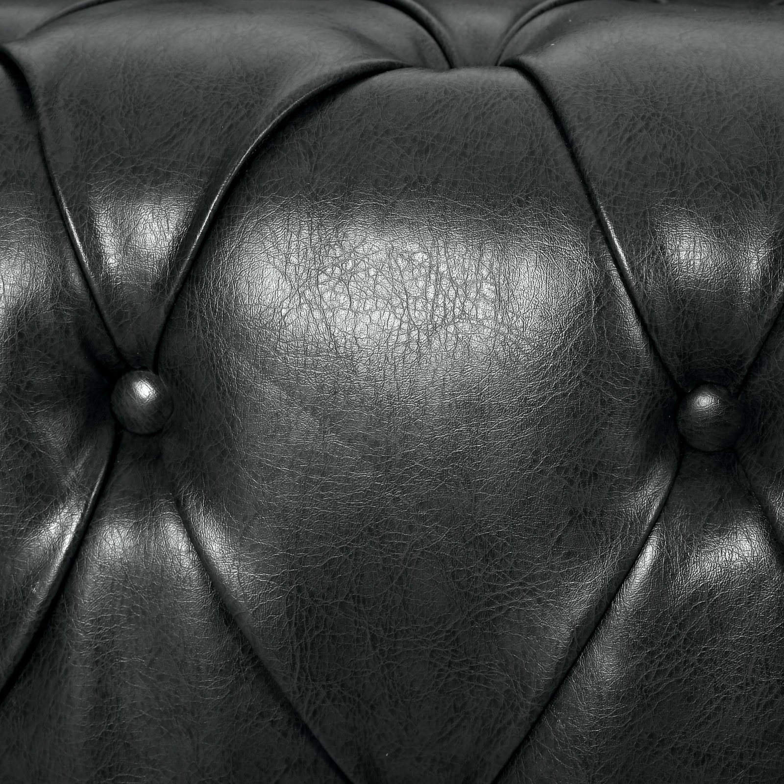 Marengo Contemporary Faux Leather Tufted 3 Seater Sofa