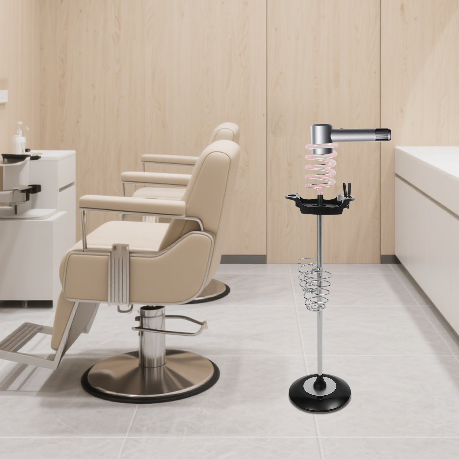 Hair Dryer Stand Hair Dryer Stand with Tray Hair Dryer Stand with Spiral Holders