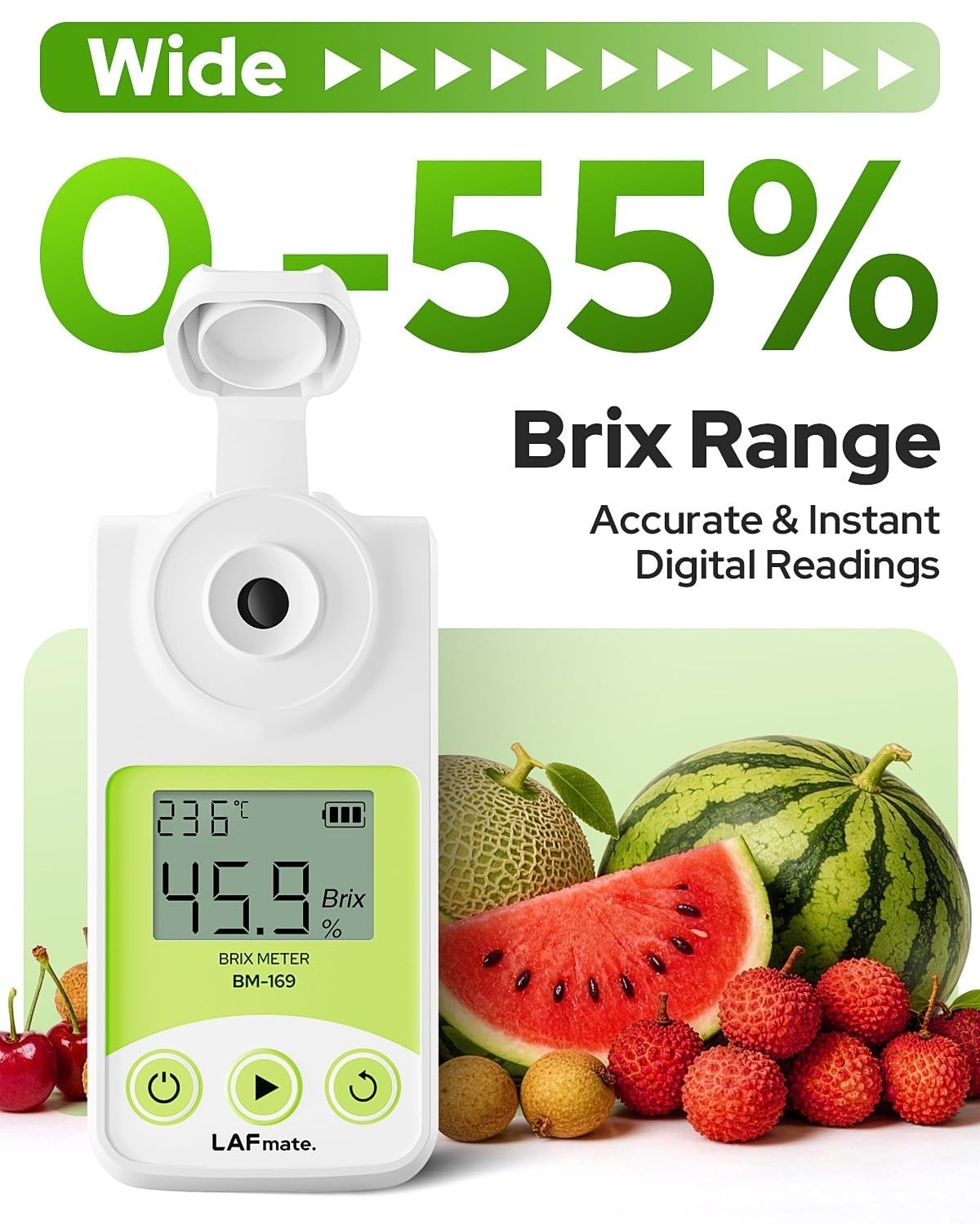 Digital Refractometer 0-55% Brix for Wine Making & Home Brewing
