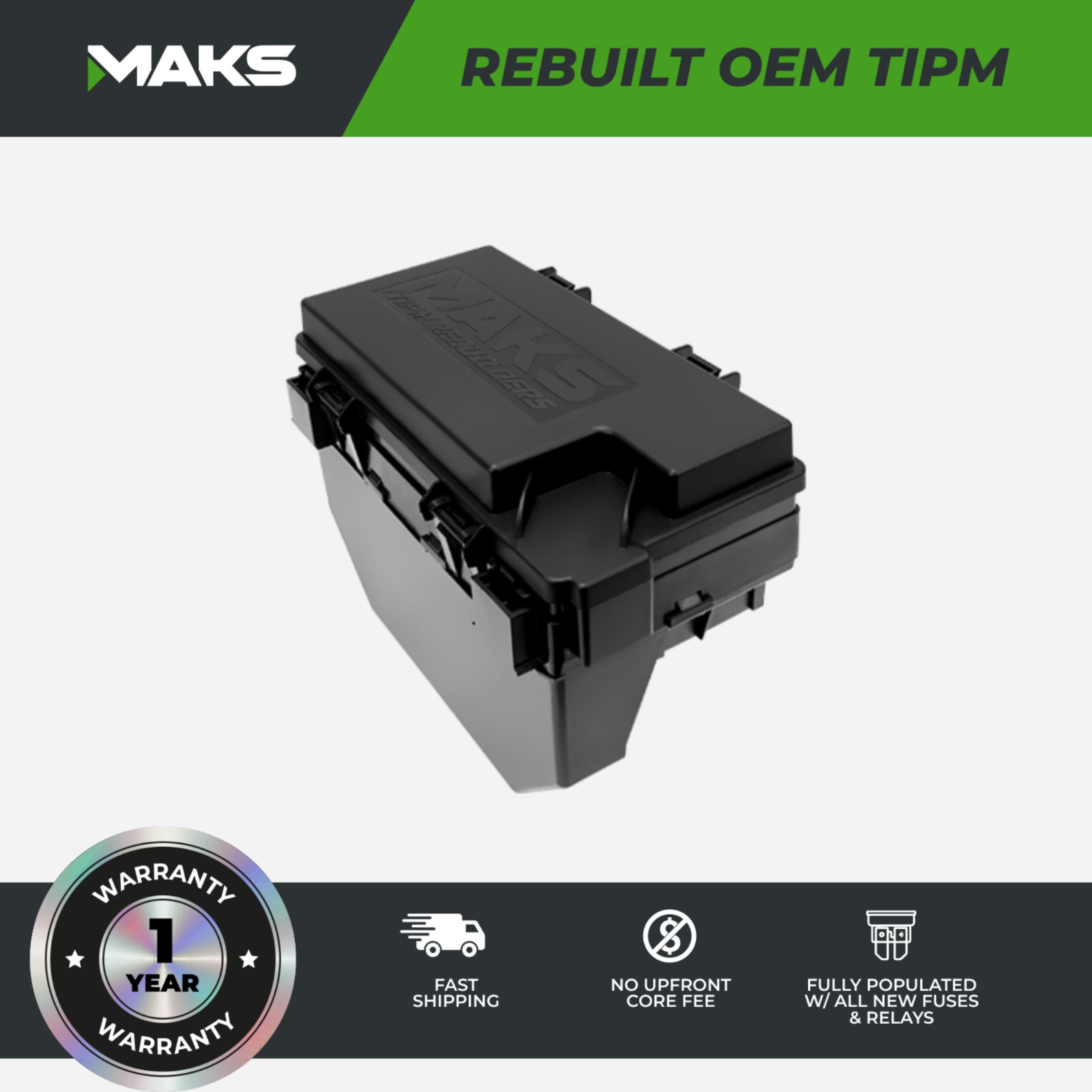2016 Jeep Wrangler OEM Rebuilt TIPM Fuse and Relay Box 68273365