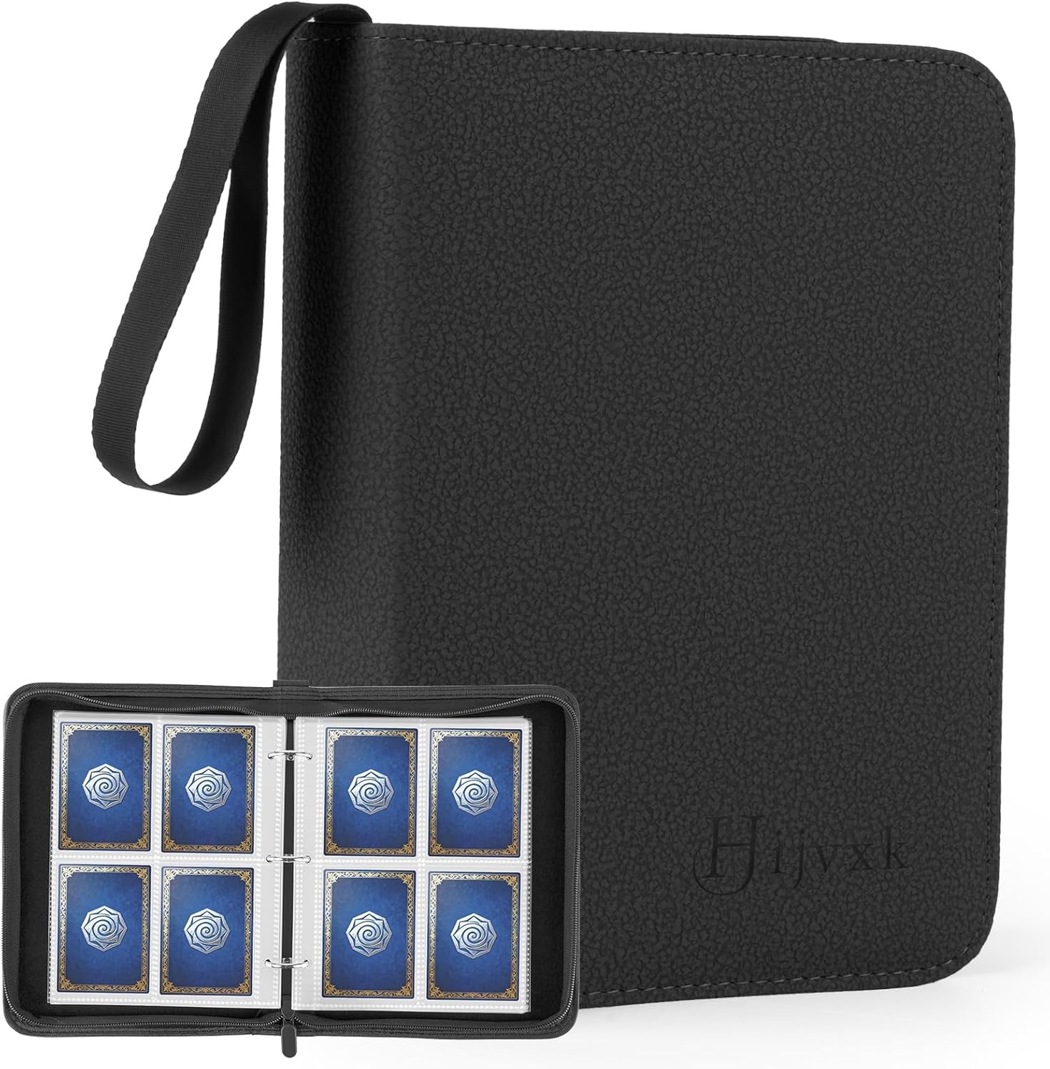 4 Pocket Card Binder for 400 Cards,Premium PU Zipper Card Collection Album,Wear