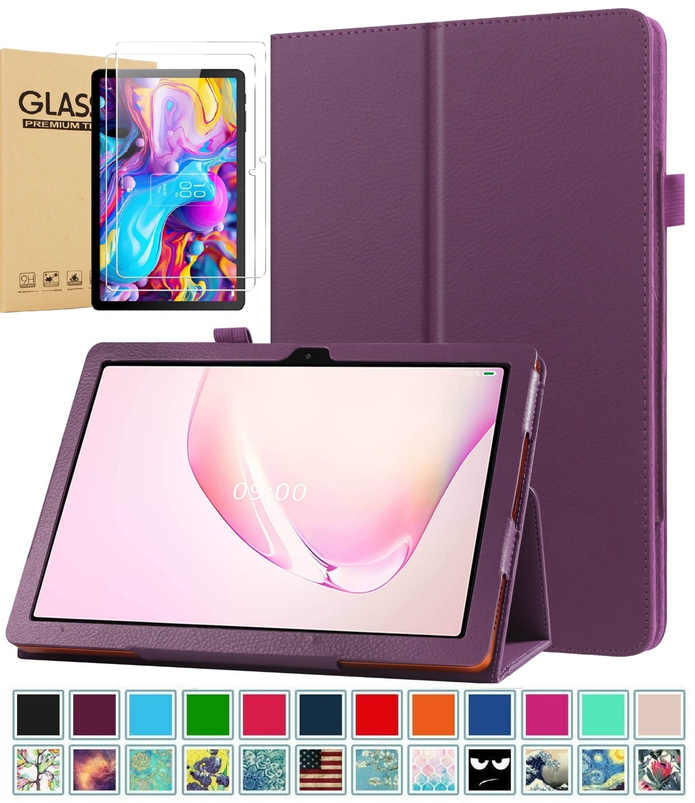 For Lenovo Idea Tab 11" Case Folio Stand PU Leather Cover/Glass Screen Protector