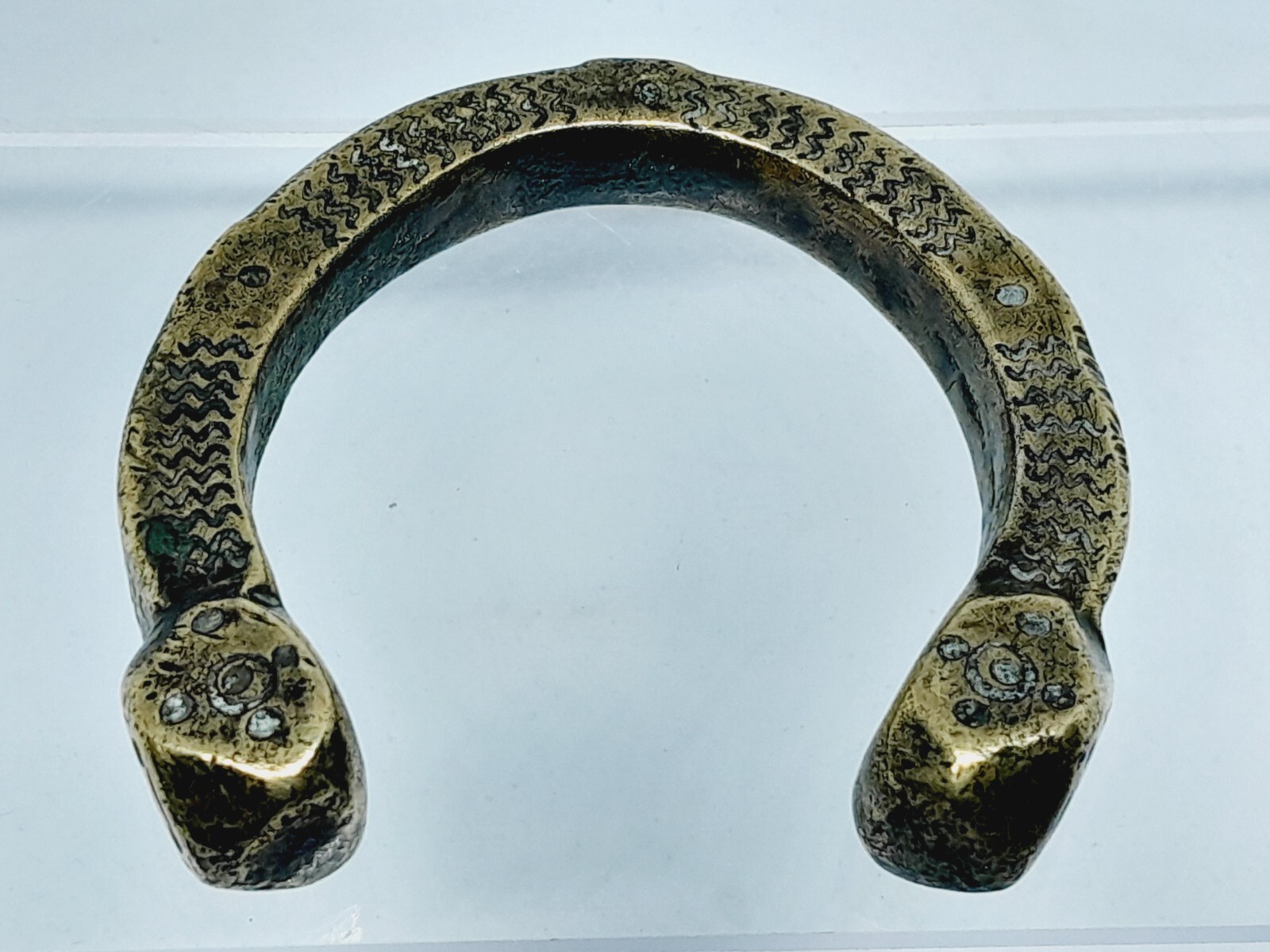 WEST AFRICIAN BRASS MONEY RING - 1800'S