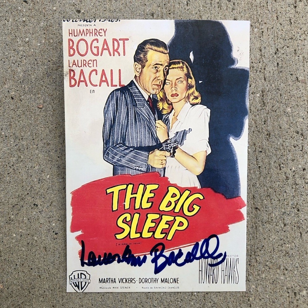 Academy Award Winner Lauren Bacall Signed The Big Sleep Movie Cut Photo