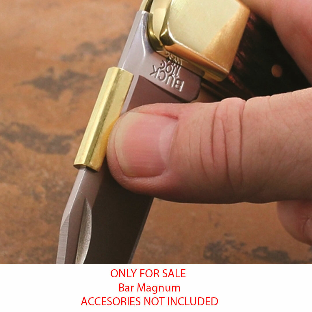 Kiwi Thumb Bar Magnum Hand-Polished Bright Brass Fits Up To 1/8" Thick Blade