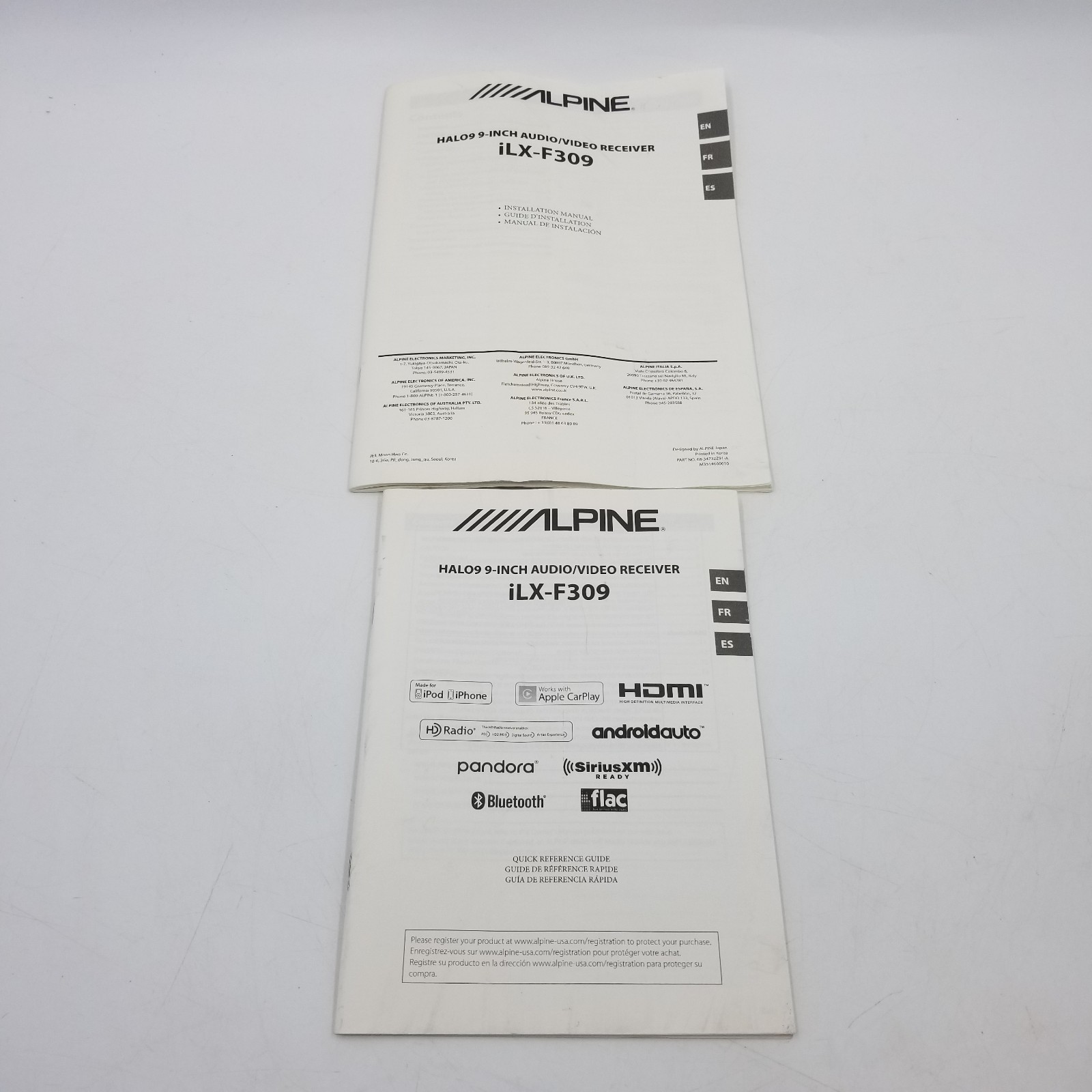 Alpine iLX-F309 User Owner's Install Manuals OEM Original Halo9 9 Inch Receiver