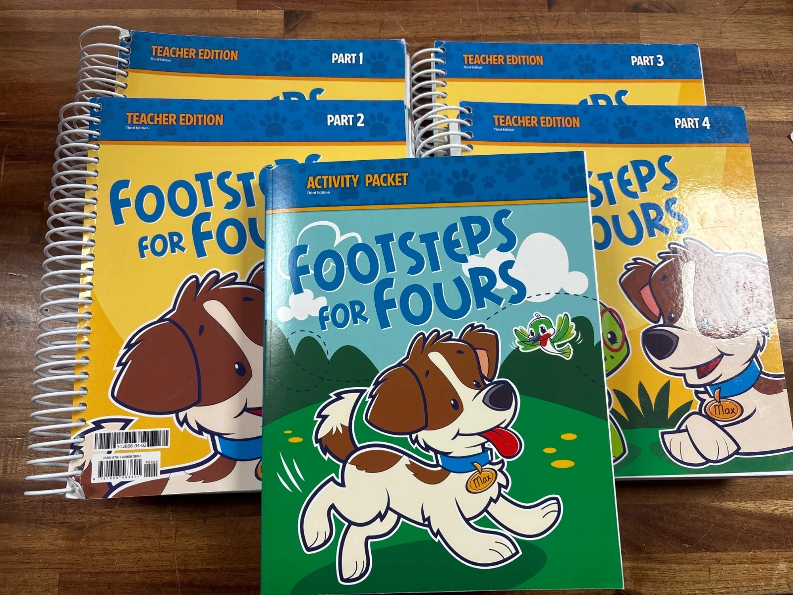 BJU Footsteps for Fours 3rd Ed Teacher Parts 1-4 SET (Like New)