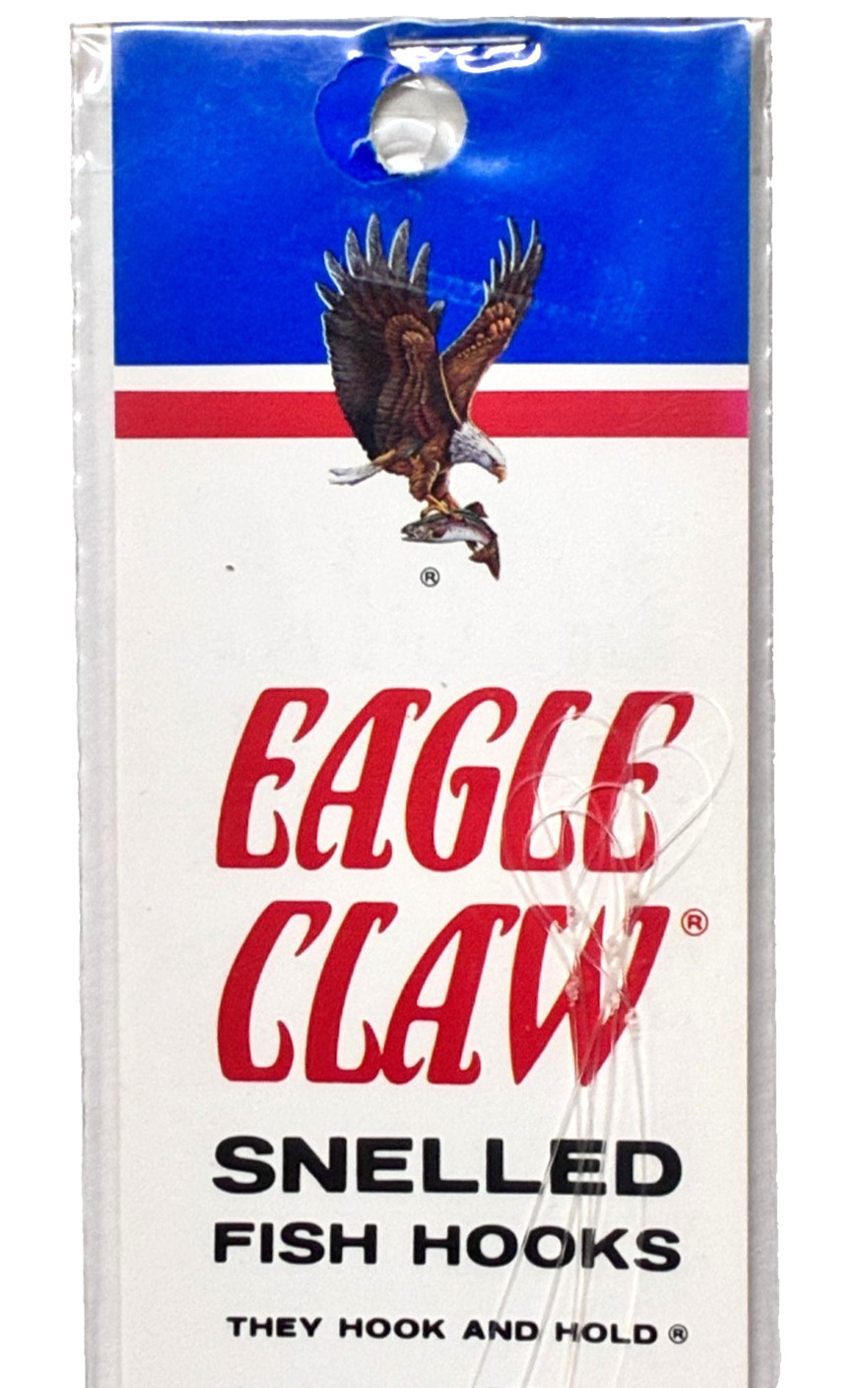 3 PACKS Eagle Claw No. 139 Snelled Baitholder Hook Size 14 Bronze 6-Count Pack