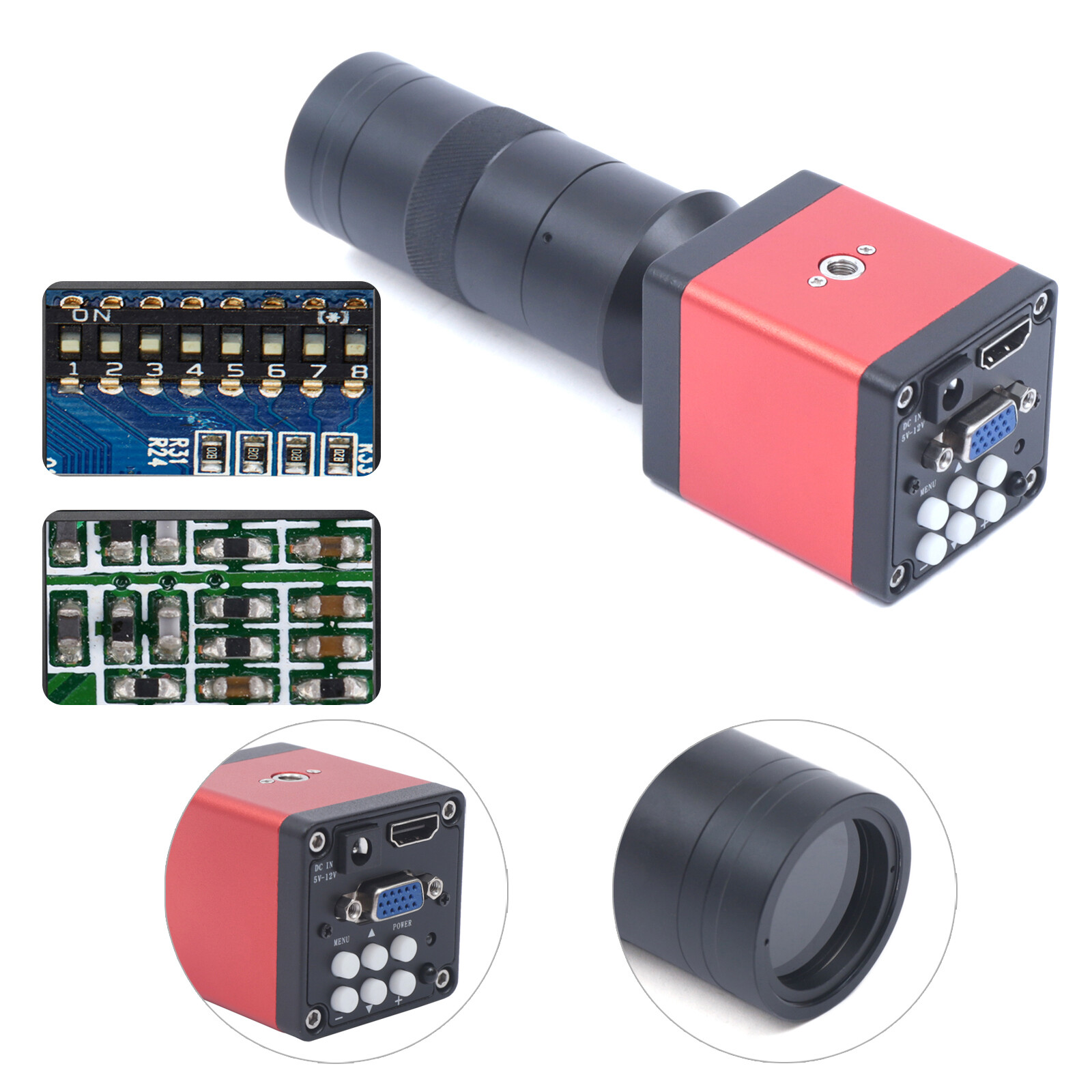 HDMI Inspection Video Microscope Digital Industry Video Microscope Camera 1080P