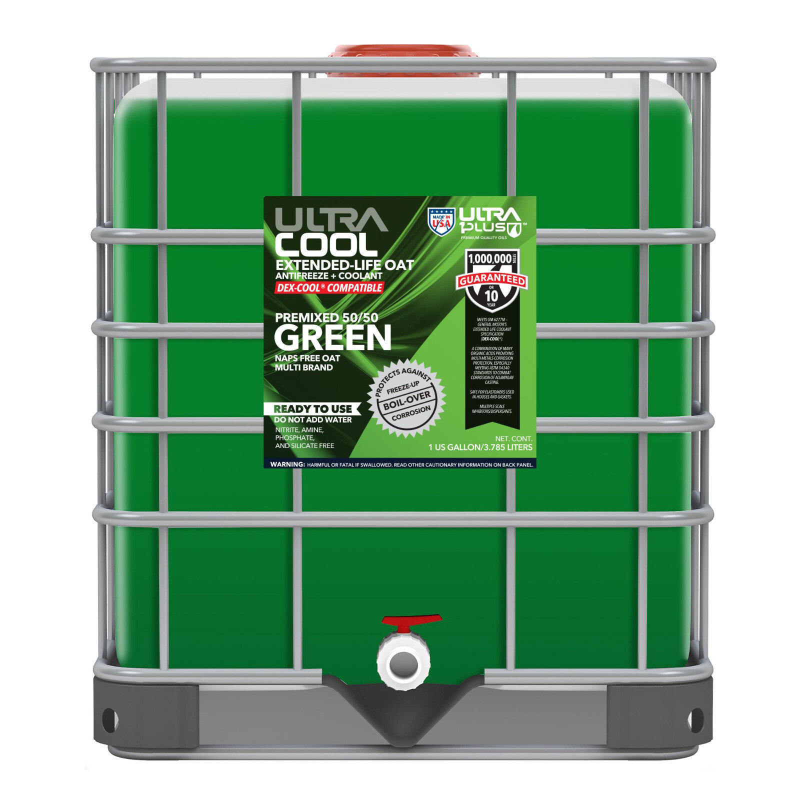 UltraCool OAT Extended Life Antifreeze + Coolant PREMIXED 50/50 GREEN - 250 Gal