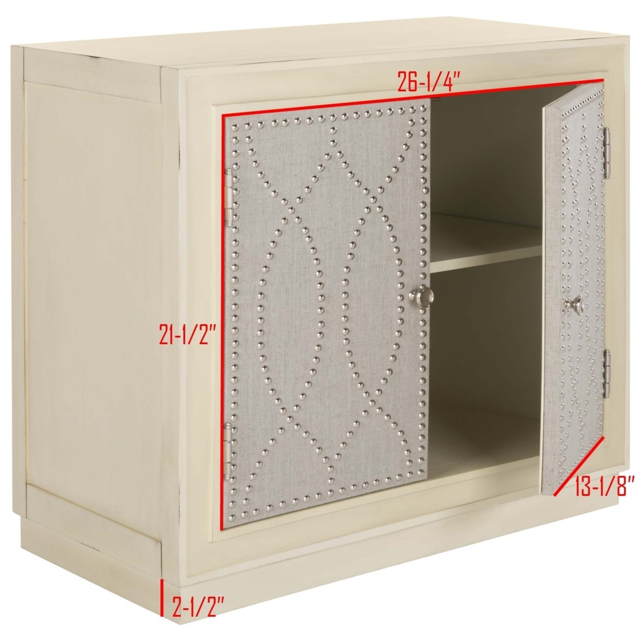 SAFAVIEH Yuna 2-Door Chest | Antique Beige / Light Grey |