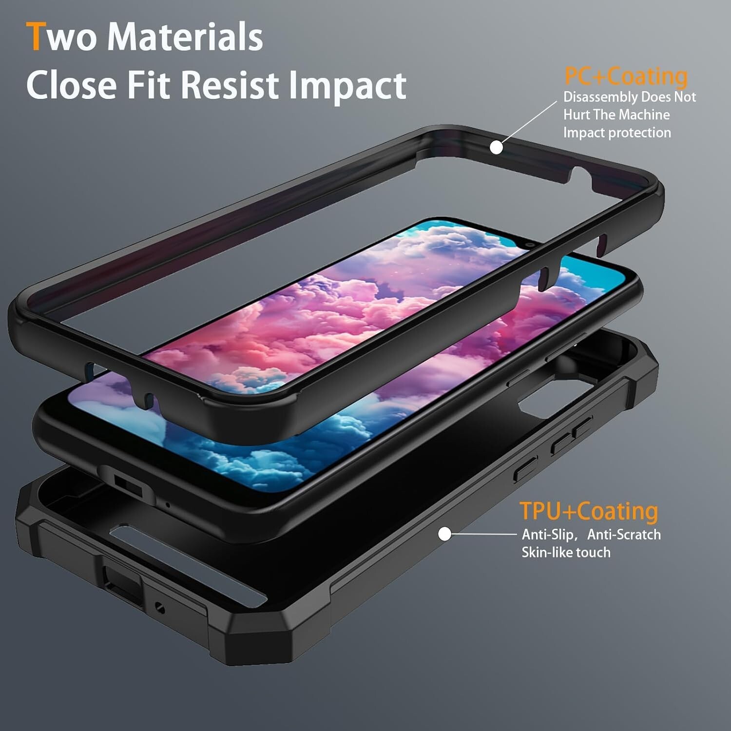 For Cloud Mobile Stratus C8 Case 2 Layer Protection Corners TPU Bumper Cover