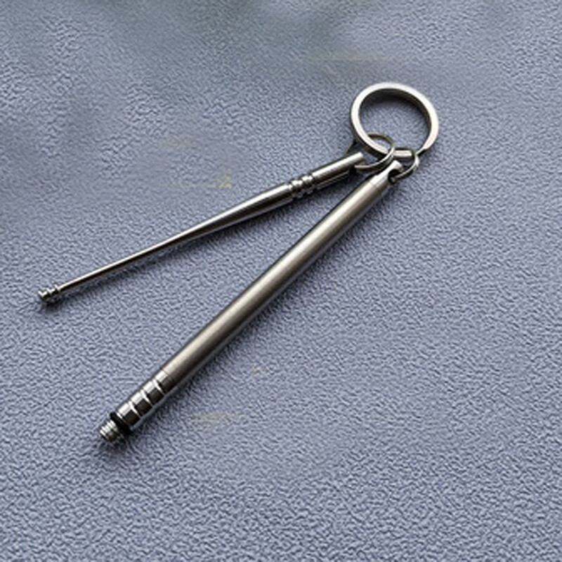 EDC Titanium Alloy Ear Pick + Titanium Alloy Toothpick Portable Multi Tool Gift