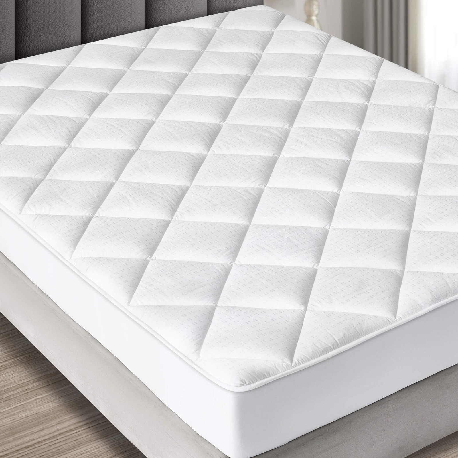 Maxi Full Size Mattress Pad - Luxurious Cotton Sateen Full, White