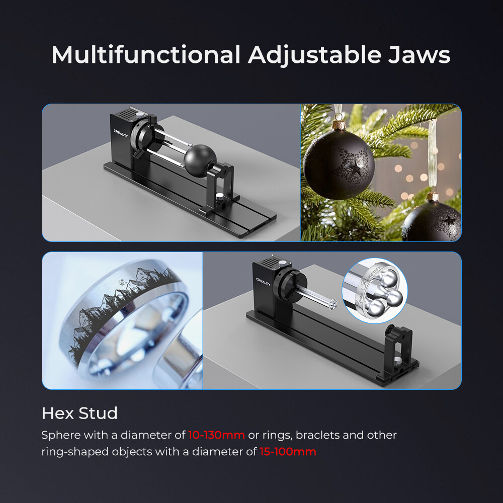 Brand New Creality Laser Rotary Roller Kit Pro for Curved Surface Engraving