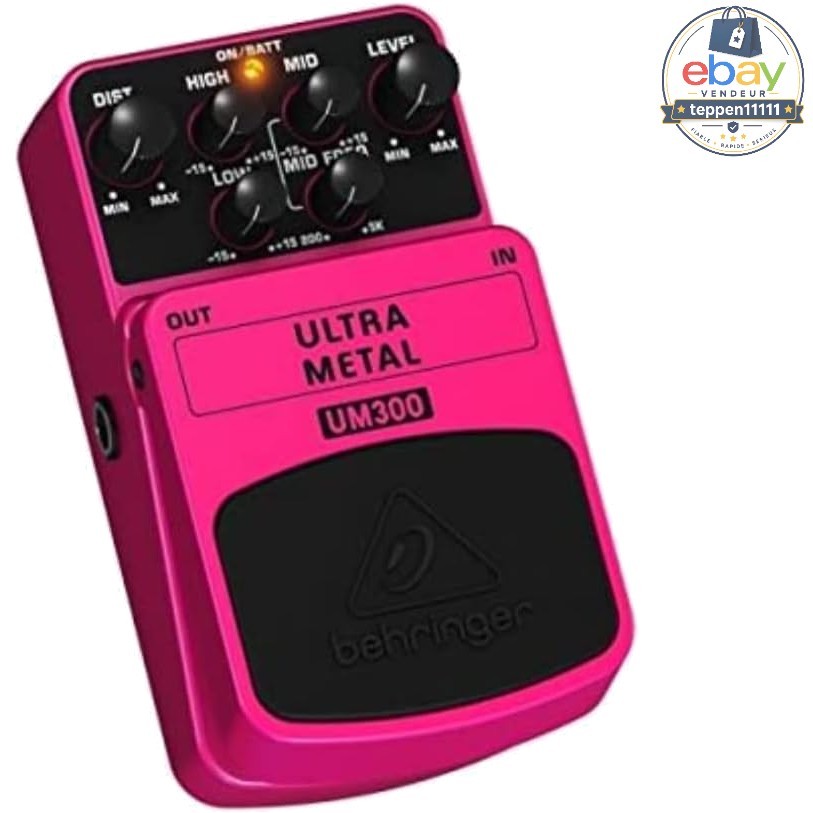 Heavy Metal Distortion Effect Pedal, Pink