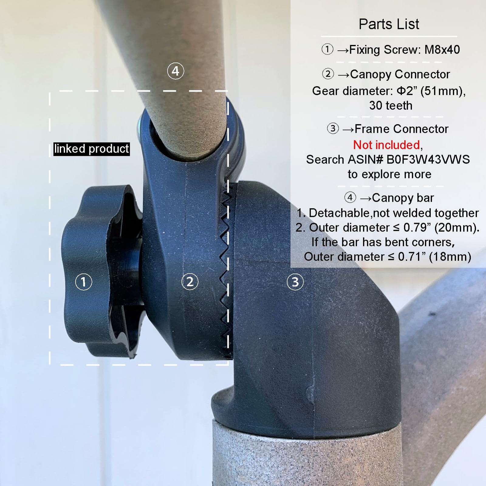 Timyrimy Garden Swing Plastic Fittings for RUS4180-2002 Swing, 2" Gear Black