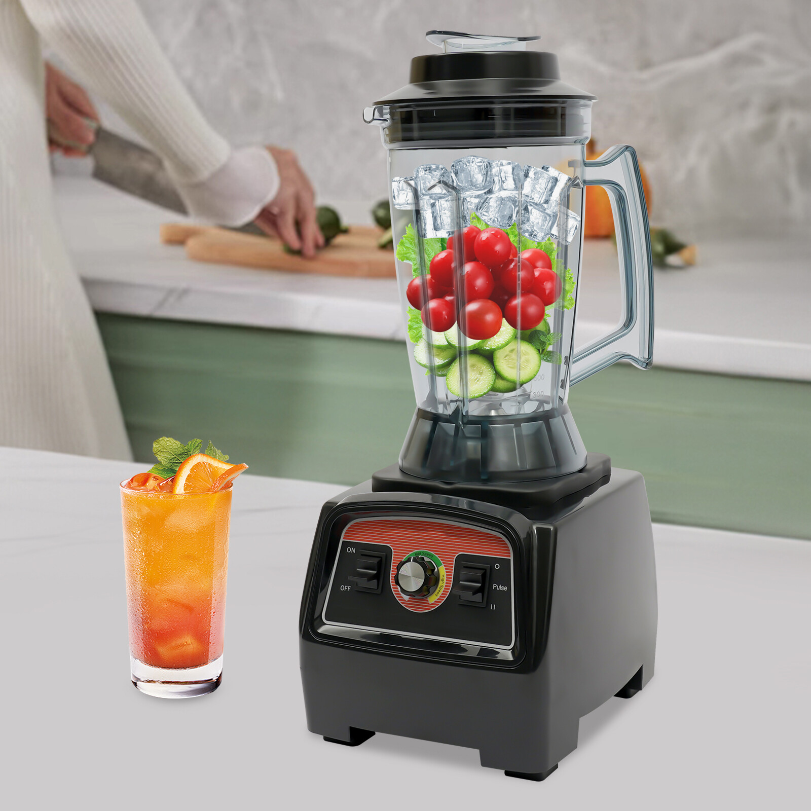 3.3HP 2800W Heavy Duty Commercial Blender Mixer Power Juicer Food Process 4L