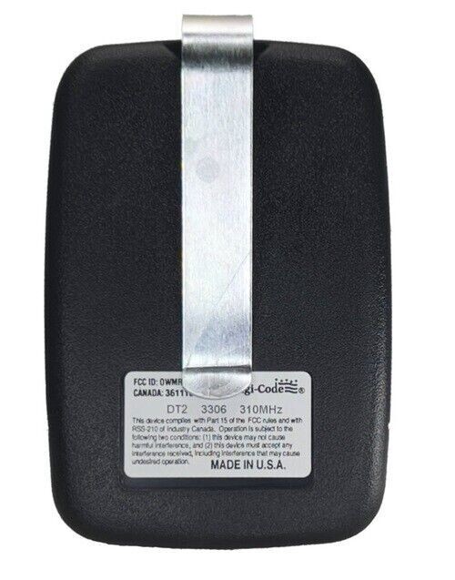 Digi-Code DC-DT2 310MHz 2 Button Linear Delta 3 Compatible Remote DNT00017A