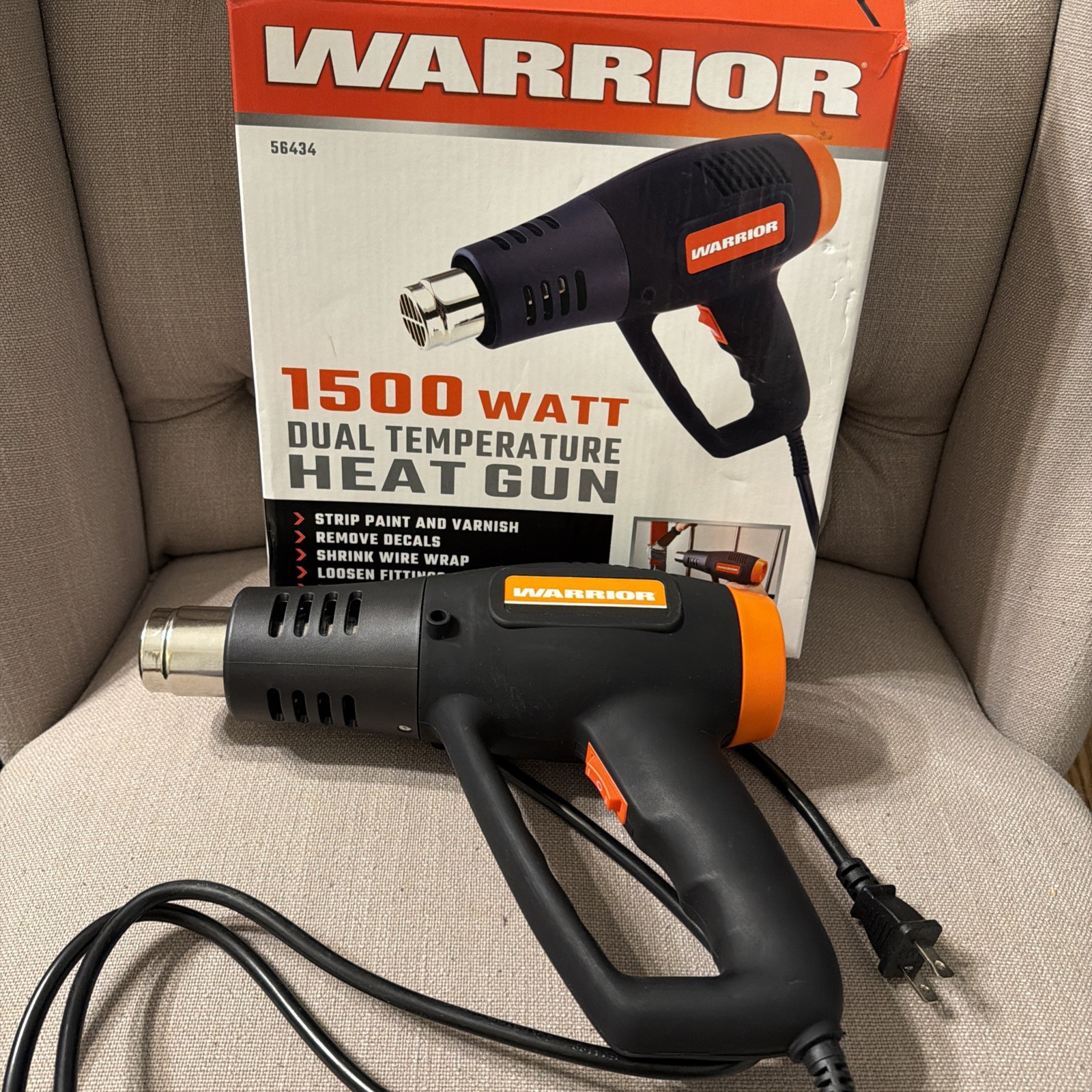 1500W Dual Temperature Heat Gun Warrior Open Box