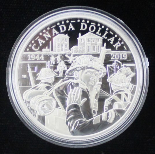 2019 CANADA $1 SILVER 3/4 oz. 75th ANNIVERSARY OF D-DAY