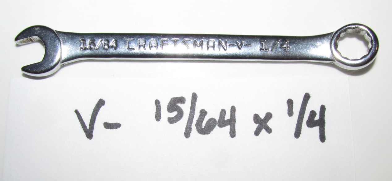 Craftsman Combination SAE 12 Point Wrench V Series 15/64 x 1/4