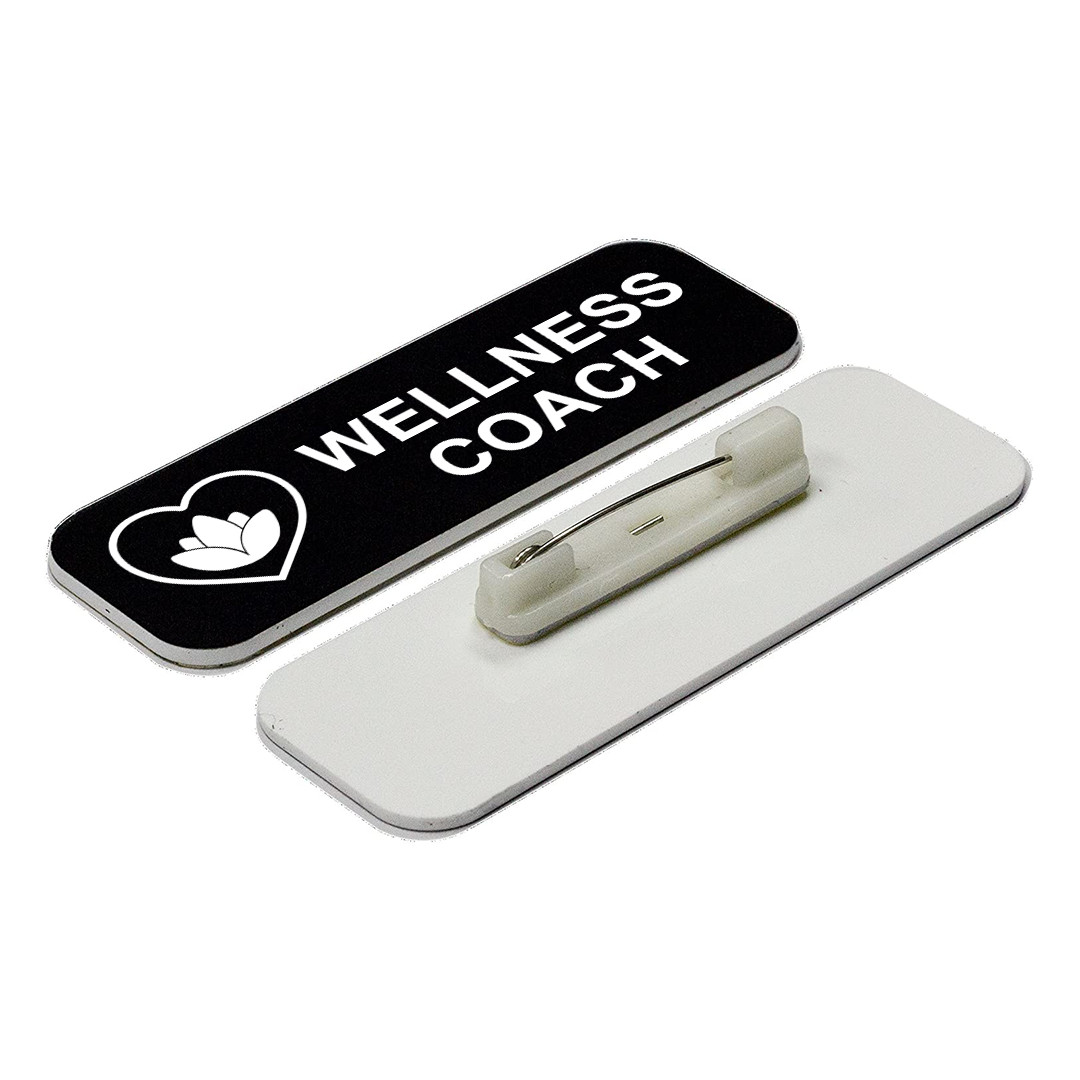 Signs ByLITA, Wellness Coach 1 x 3" Name Tag/Badge, (3 Pack)
