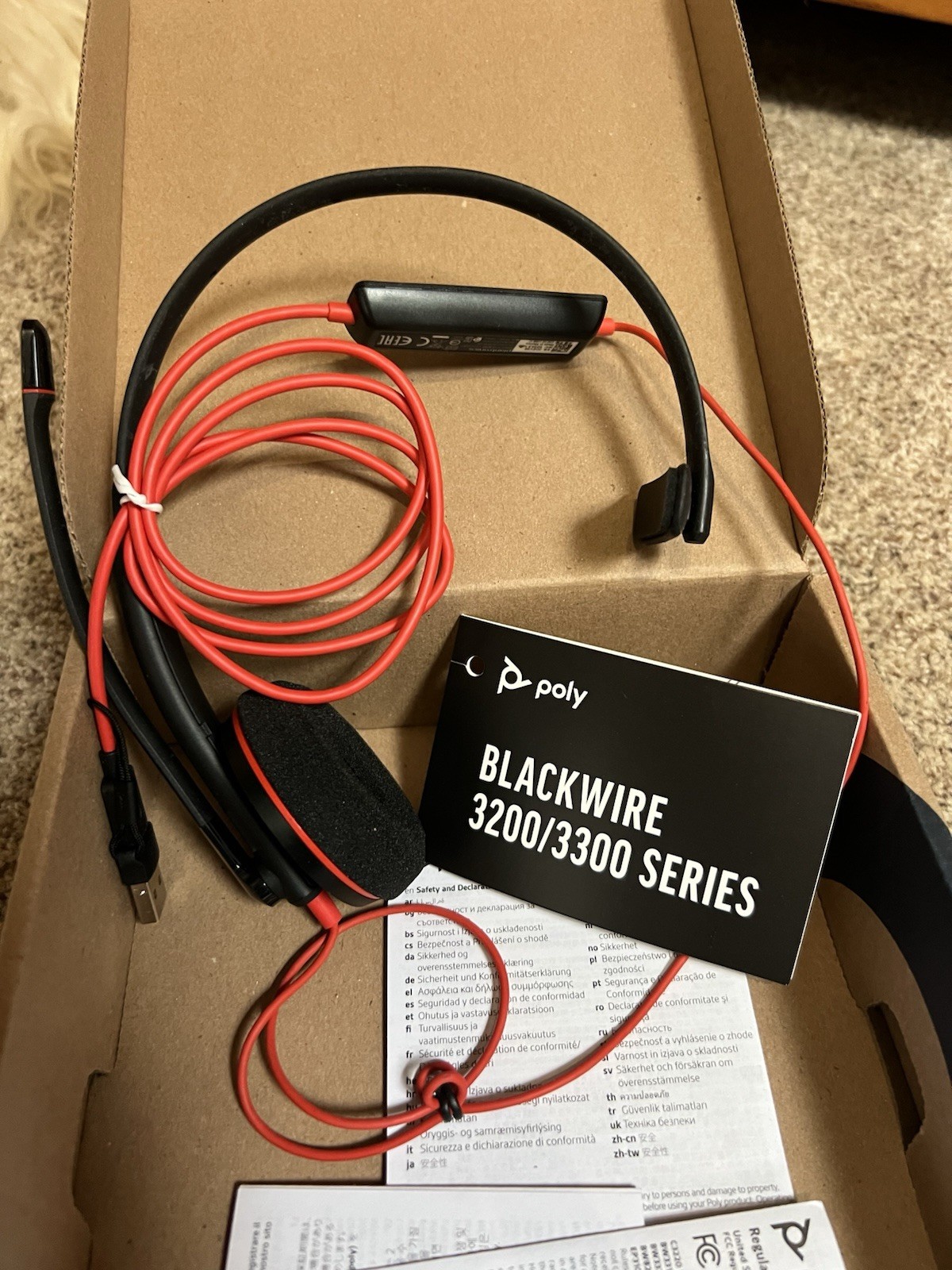 Plantronics Blackwire 3210 Headset 3200/3300 Series Brand New Open Box