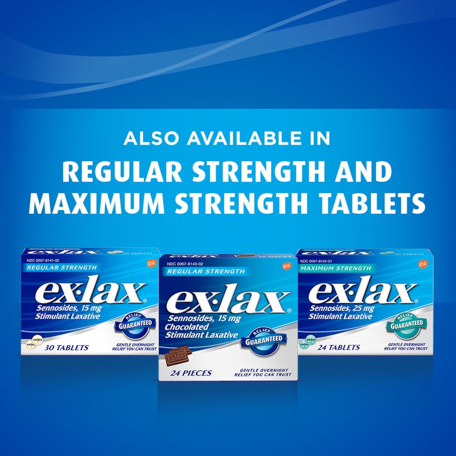 Regular Strength Chocolated Stimulant Laxative Constipation Relief Pills for Occ