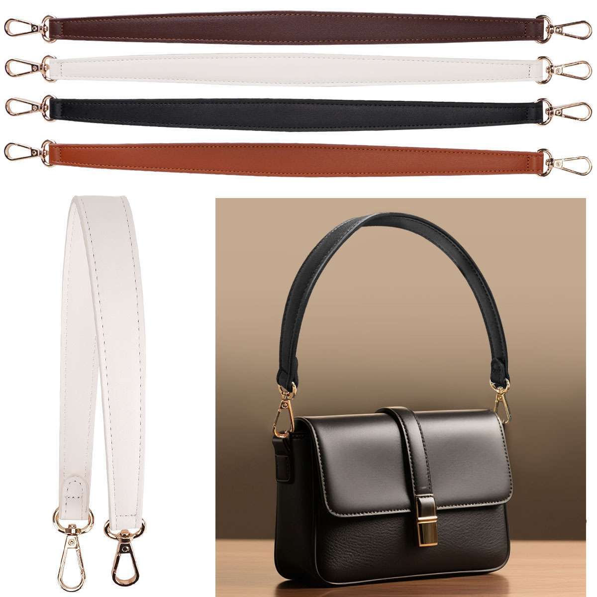 Leather Bag Wide Handle Strap Shoulder Belt Handbag Replacement Bag Accessories