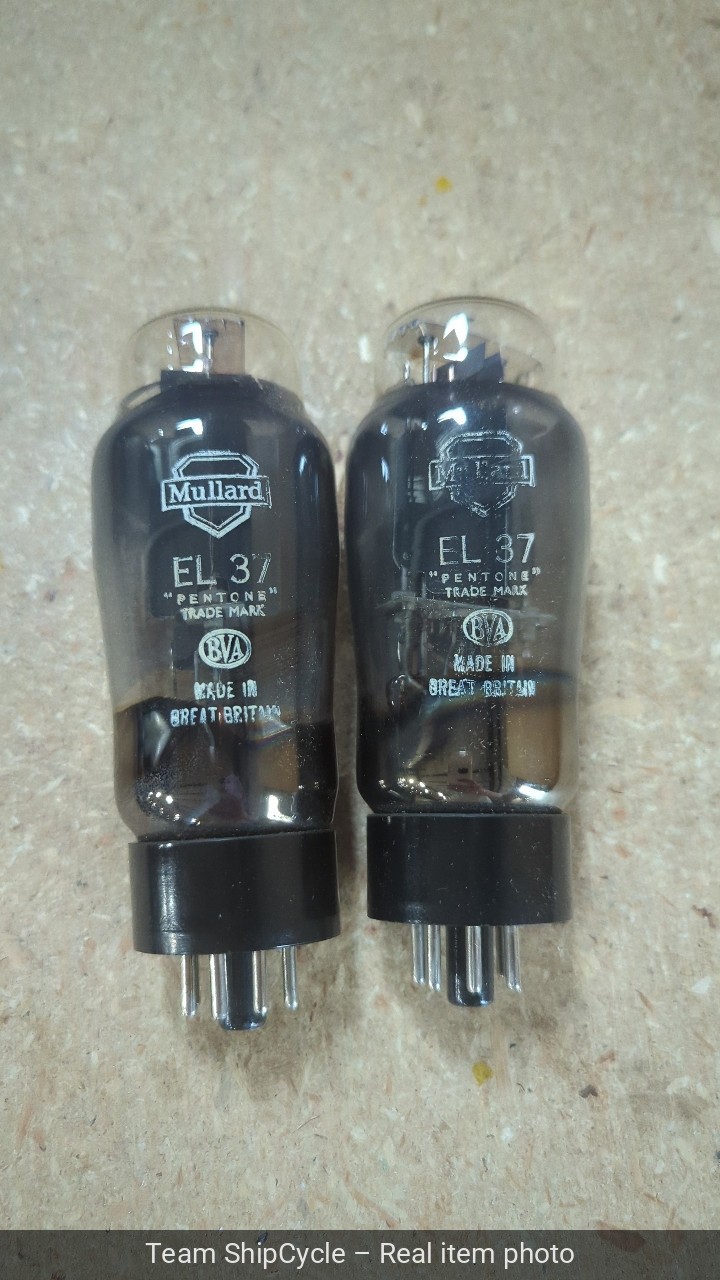 Mullard EL37 Matched Pair Vacuum Tubes Excellent Test G2U