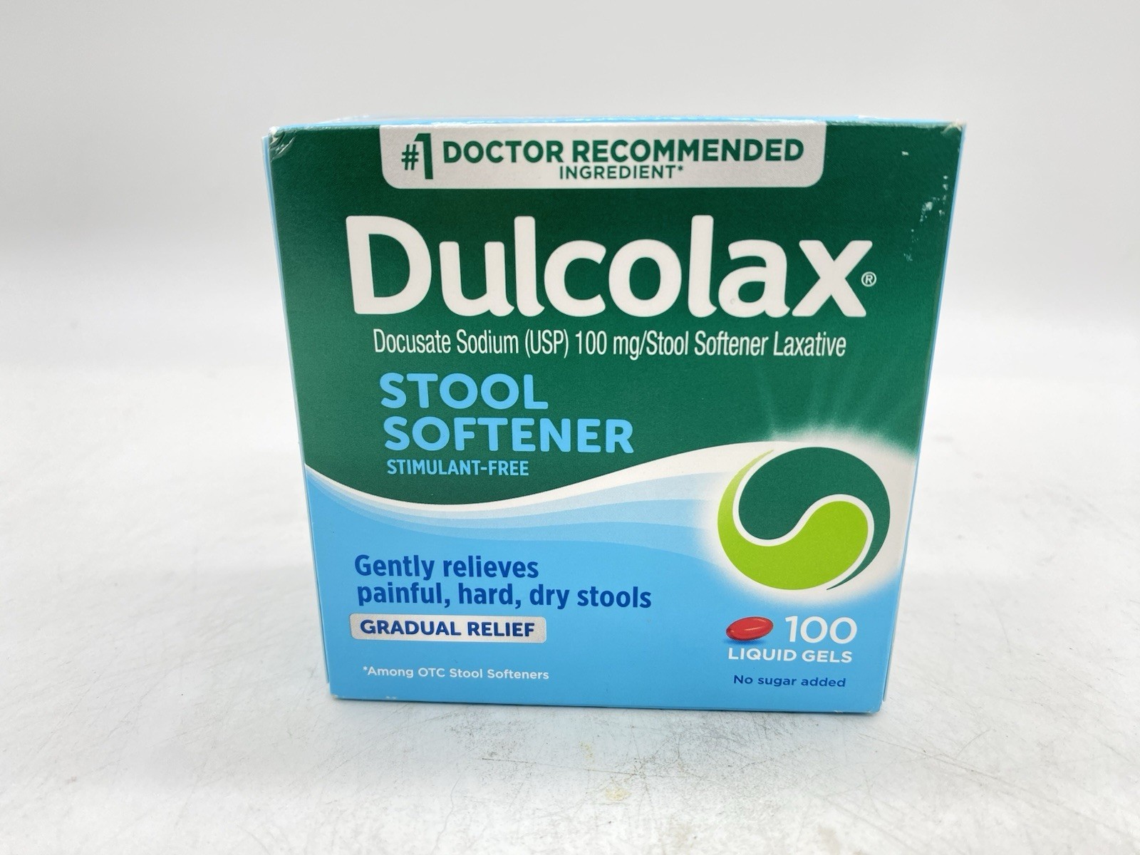 Dulcolax Stool Softener Laxative Liquid Gel Capsules 100 mg - 100ct